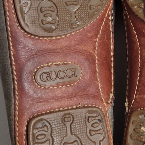 Gucci Classic Vintage Horsebit Leather Slip On Flat Driving Loafers Size 8.5M. main image 9